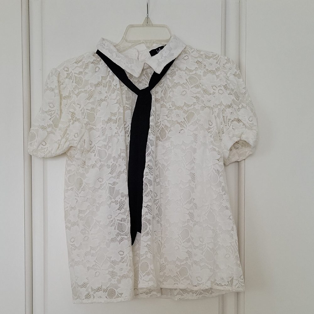 Lulu's Cream Lace Blouse